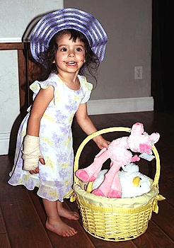 Amaryllis found an Easter Basket